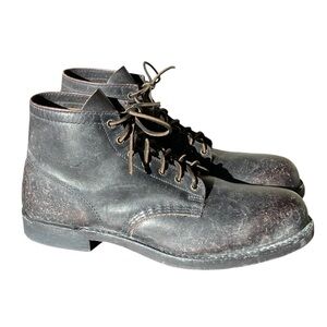 Frye Prison Boots Black Distressed Oil Resistant Leather 12806036 Men’s Size 13